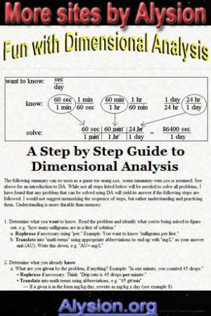 dimensional analysis worksheet answers chemistry